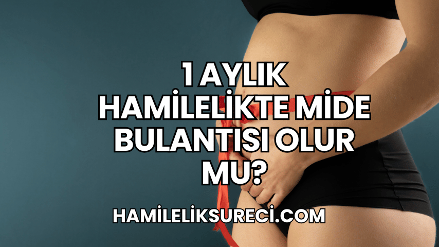 1 Aylık Hamilelikte Mide Bulantısı Olur mu?