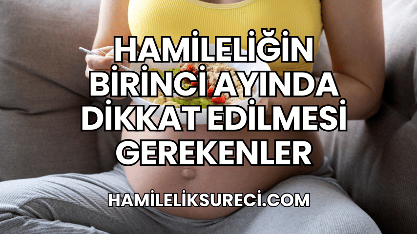 Hamileliğin Birinci Ayında Dikkat Edilmesi Gerekenler