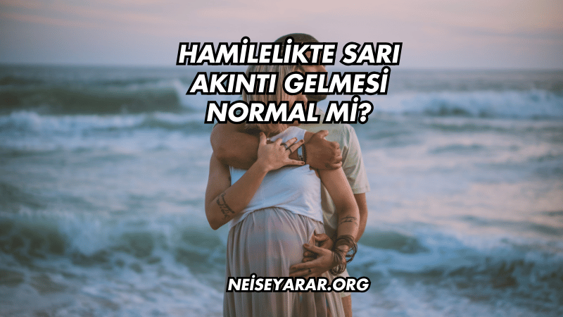 Hamilelikte Sarı Akıntı Gelmesi Normal mi?