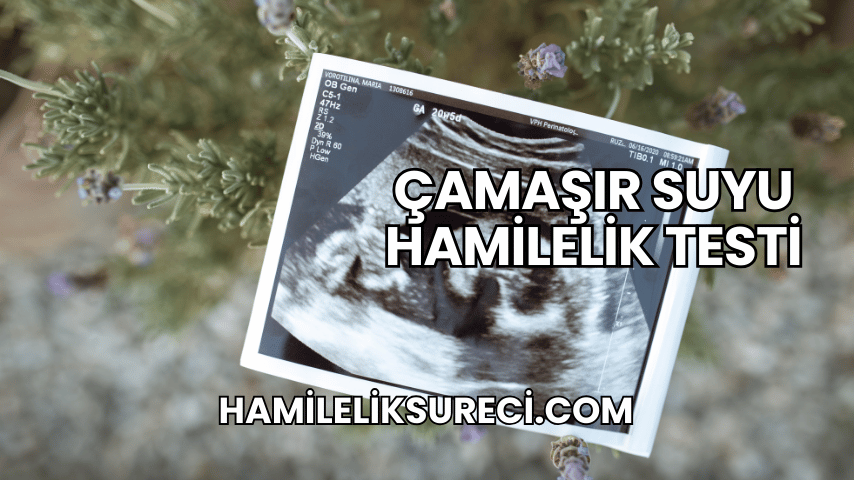 Çamaşır Suyu Hamilelik Testi