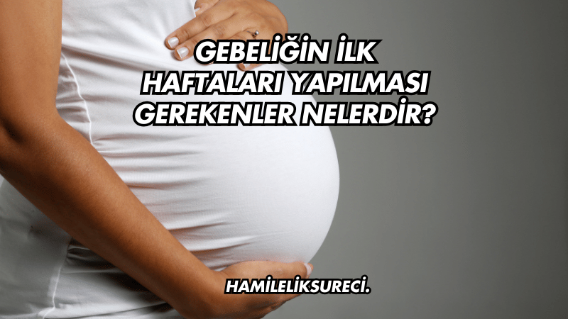 Gebeliğin İlk Haftaları Yapılması Gerekenler Nelerdir?