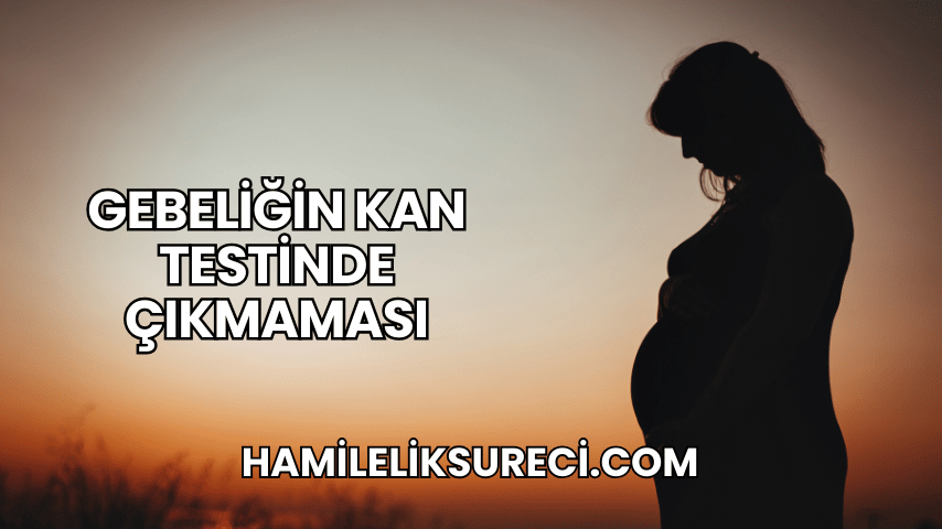 Gebeliğin Kan Testinde Çıkmaması