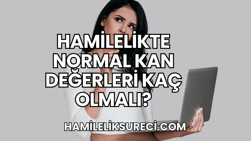 Hamilelikte Normal Kan Değerleri Kaç Olmalı?